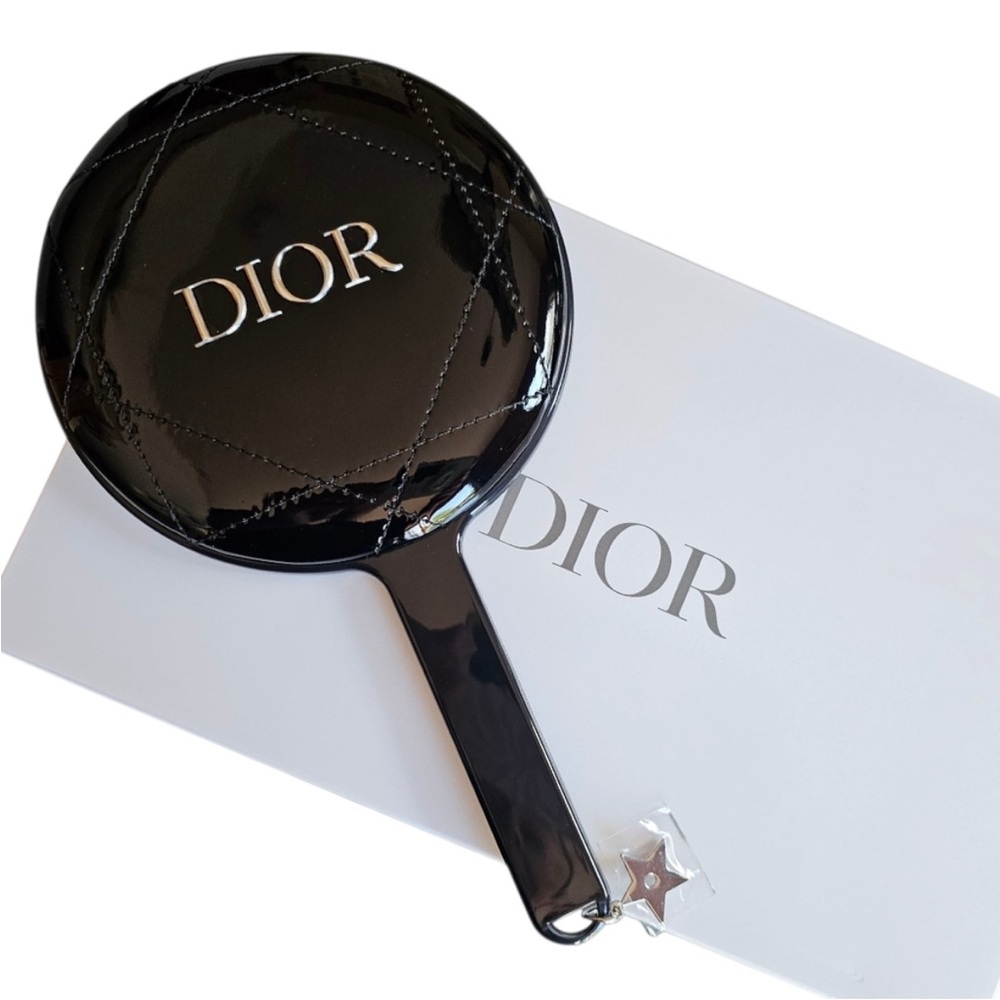 NWT Christian Dior Beauty Black Hand Mirror with Case 23 x 13cm NIB - Picture 14 of 15